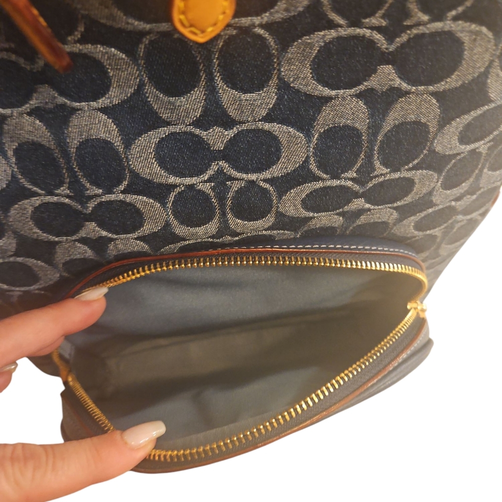 Coach Blue Spring 2025 Denim with Dust Bag - Retail $450 - NWT - SOLD OUT - Picture 5 of 14